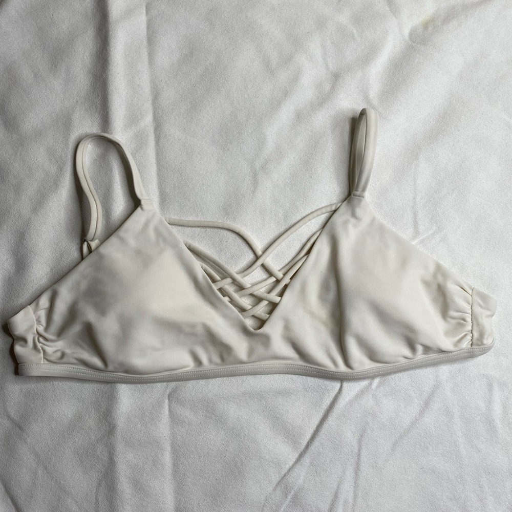 White Bikini Top Hollister